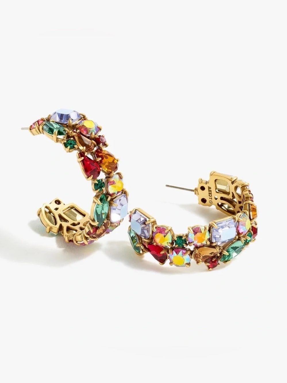 New J.Crew 2018 Crystal Cluster Hoop Earrings